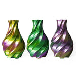 3DE Premium - PLA Silky - Tricolor Guld, Grön och Lila - 1,75 mm - 1 kg