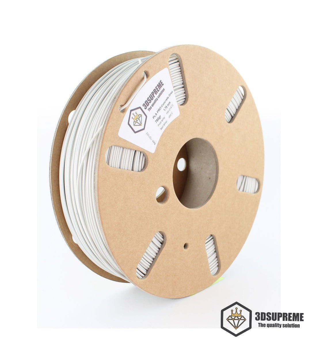 3DSUPREME - PLA PRO - Concrete Grey - 2.85mm - 750g