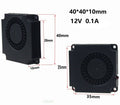 40x40x10mm - 12V - Brushless Cooling Blower Fan (Ex Creality-A31)