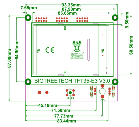 BIGTREETECH TFT35-E3 V3.0 Display Touch Screen