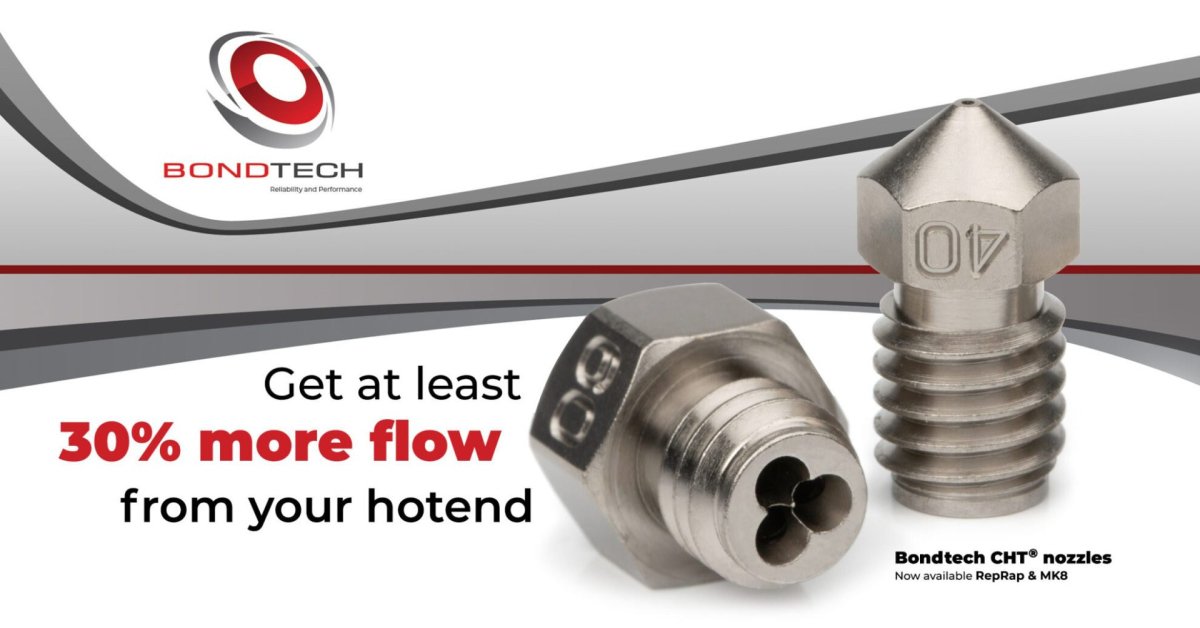 Bondtech - CHT® Coated Brass Nozzle - MK8 - 1 pcs (Pick a Size)