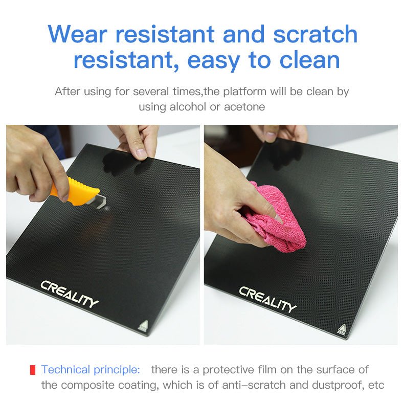 Creality 3D - Carborundum Glass Plate - Ex. Ender-3 MAX- CR-10S PRO - 310x320x4mm