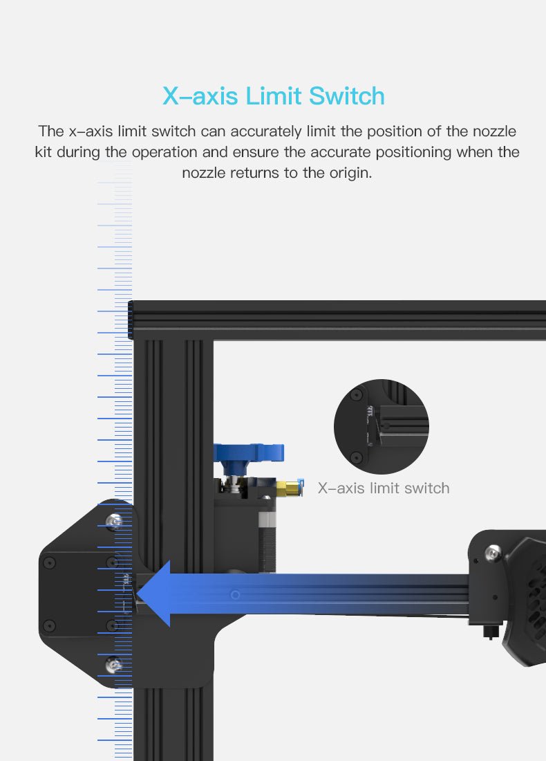 Creality 3D - X-axis Motor Kit with Endstop Switch - Ex. Ender-3 V2