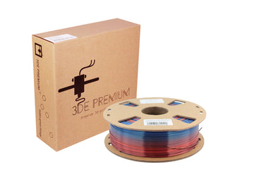 3DE Premium - PLA Silky - Mix Röd-Safirblå - 1,75 mm - 1 kg