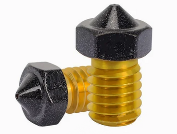 V6-munstycke - teflonpläterad mässing - 1,75 mm (Välj en storlek)