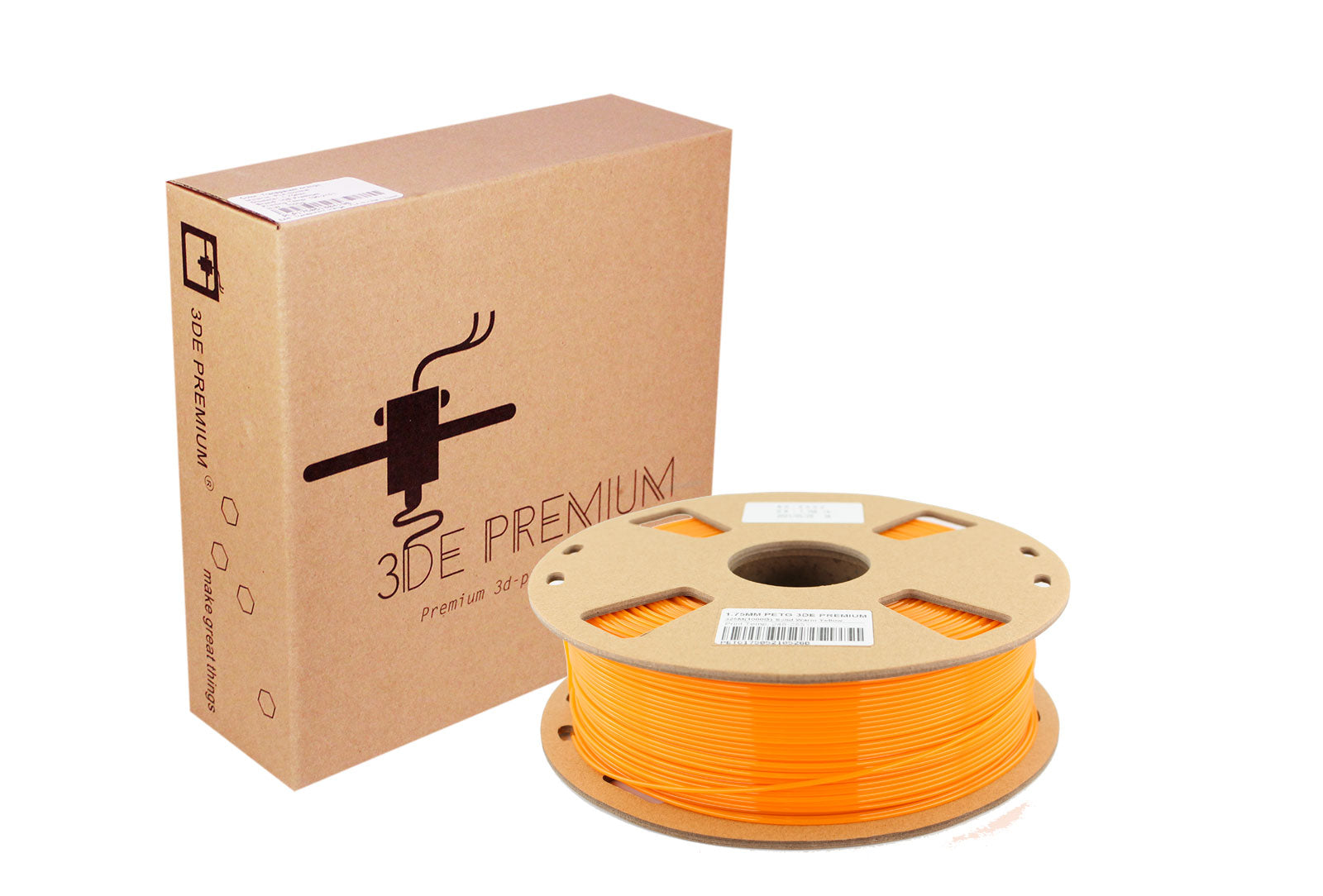 3DE Premium - PETG - Helfärgad varmgul - 1,75 mm - 1 kg (Begränsad upplaga)